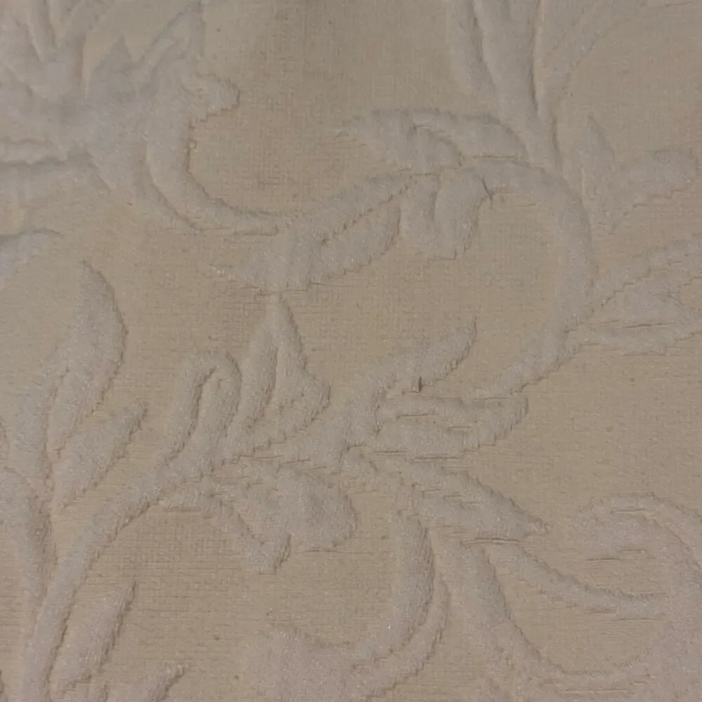 JCP Home King Pillow Sham Cream Embossed Floral Scalloped Edge